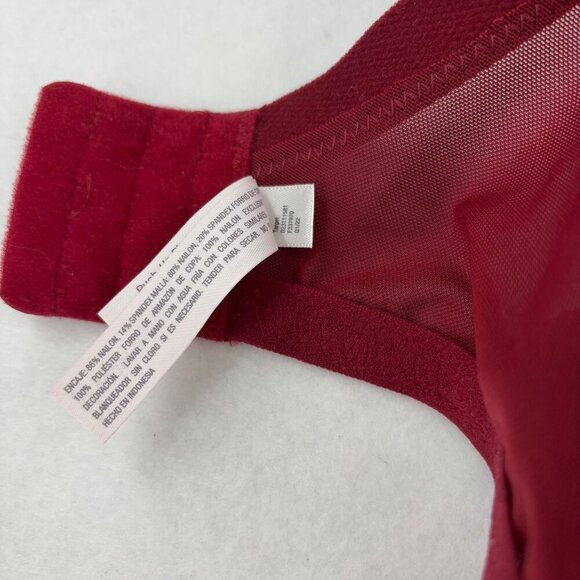 Auden Push Up Plunge Bra Size 46DDD Rad Coverage Underwire Floral Lace Overlay - Picture 7 of 10